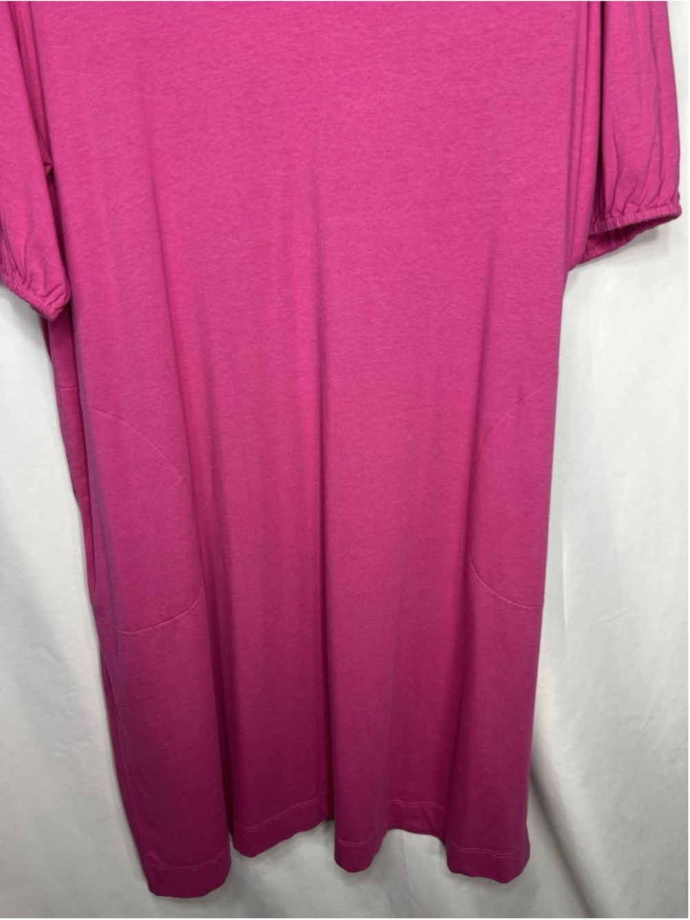 Womens J Jill Dress Hot Pink Short Sleeve Pockets Sz XL Soft Modal Blend Casual - Picture 4 of 11